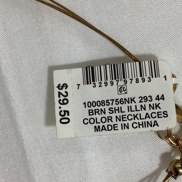 NWT Style & Co Shell Multi-row Illusion Necklace - Picture 4 of 5